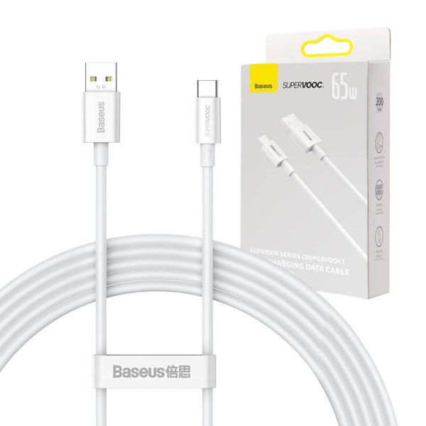Baseus Superior Series Cable USB to USB-C, 65W, PD, 2m (white)