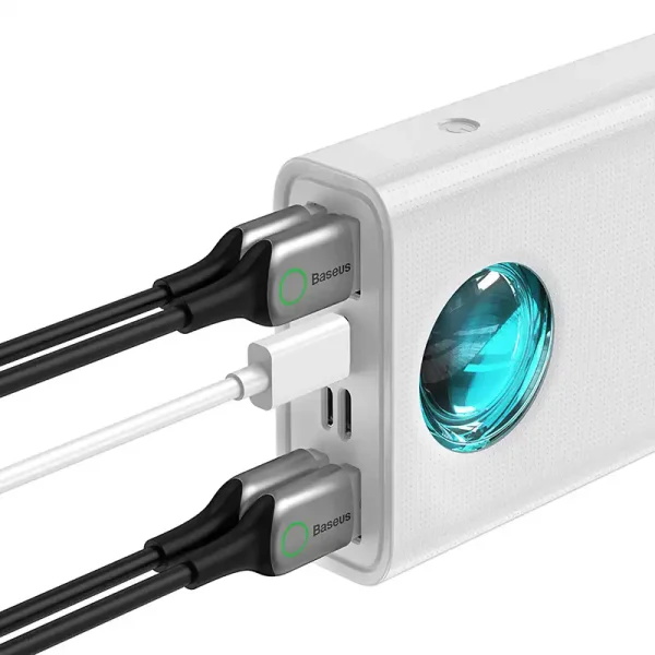 Powerbank Baseus Amblight 30000mAh, 4xUSB, USB-C, 65W (white) - Image 5