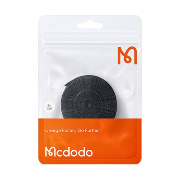 Velcro tape, cable organizer Mcdodo VS-0960 1m (black) - Image 3