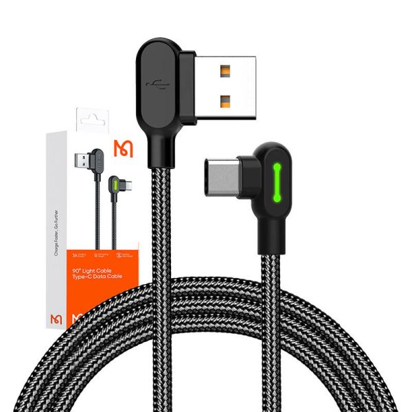 USB to USB-C cable Mcdodo CA-5280 LED, 0.5m (black) - Image 6