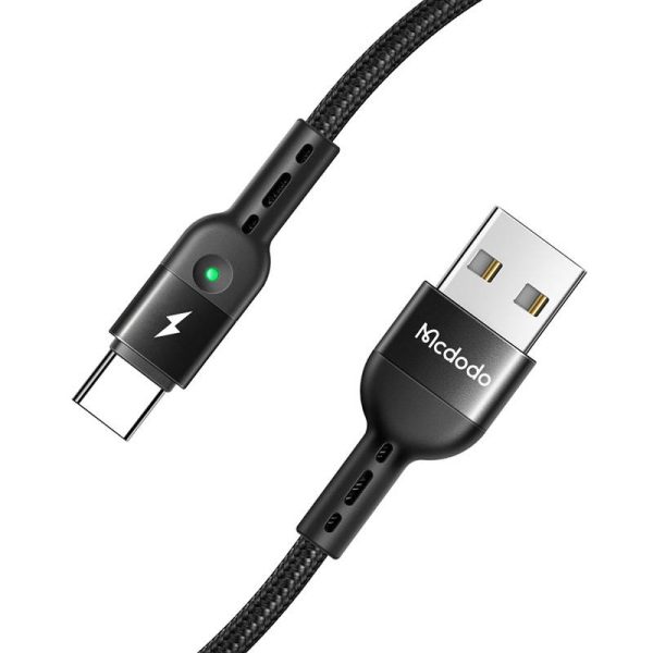 USB Spring Cable to USB-C Mcdodo Omega CA-6420 1.8m (Black) - Image 4