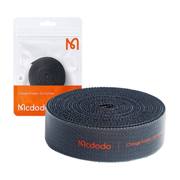 Velcro tape, cable organizer Mcdodo VS-0961, 3m (black) - Image 3