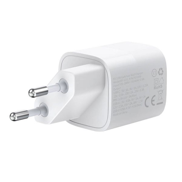Wall Charger Choetech, 33W, PD5006 A+C dual port (white) — изображение 2