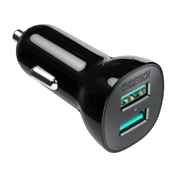 Choetech C0051 36W QC 3.0 car charger (black) - Image 2