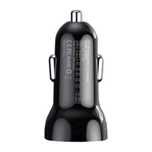 Car charger Choetech TC0008 40W 2x USB-C - Image 4