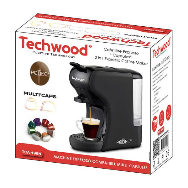 Capsule coffee maker  Techwood TCA-196N (black) - Image 3