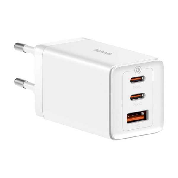 Wall charger Baseus GaN5 Pro 2xUSB-C + USB, 65W (white) — изображение 2