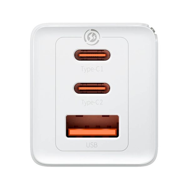 Wall charger Baseus GaN5 Pro 2xUSB-C + USB, 65W (white) — изображение 6