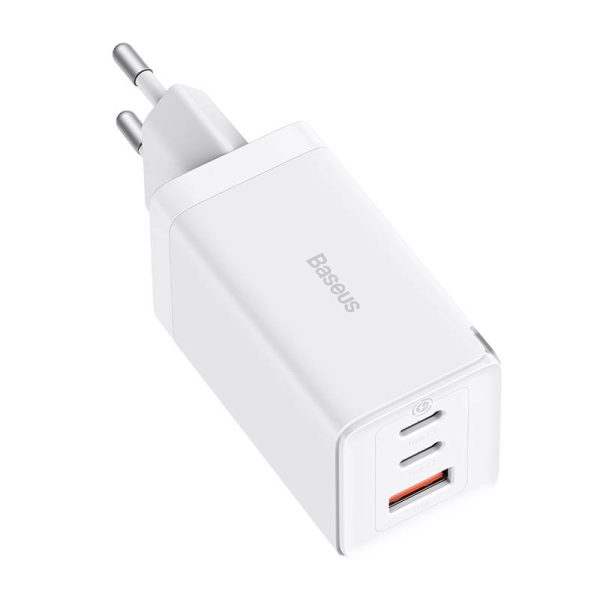 Wall charger Baseus GaN5 Pro 2xUSB-C + USB, 65W (white) — изображение 5