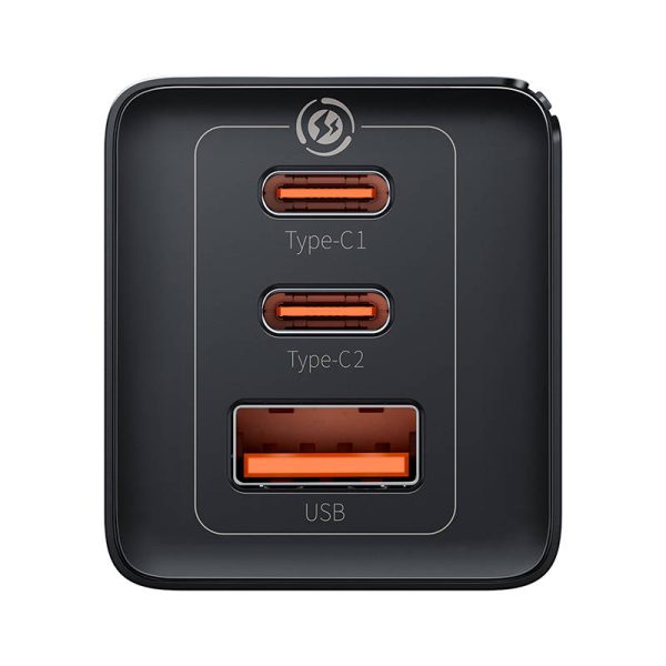 Wall charger Baseus GaN5 Pro 2xUSB-C + USB, 65W (black) — изображение 3