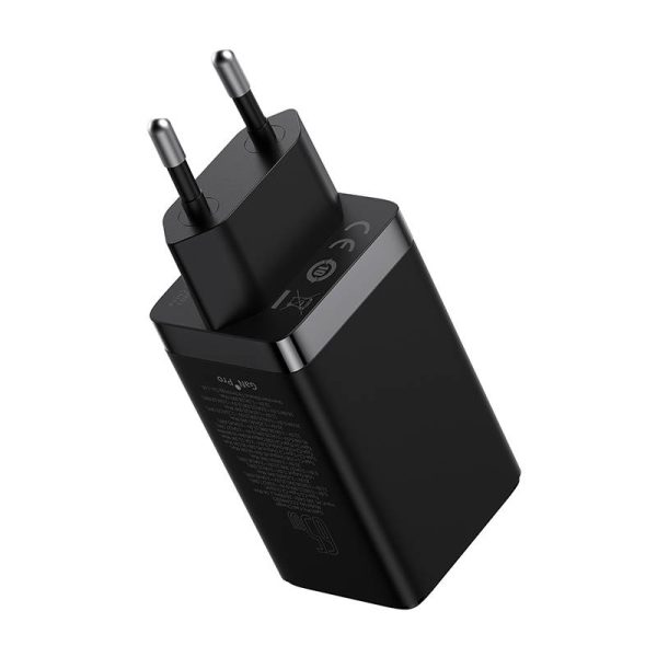 Wall charger Baseus GaN5 Pro 2xUSB-C + USB, 65W (black) — изображение 4