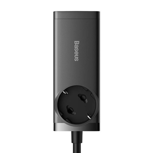 Baseus GaN3 Pro wall charger / powerstrip 2xUSB + 2xUSB-C + AC, 100W (black) - Image 2