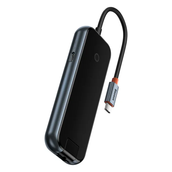 Hub 5in1 Baseus AcmeJoy series USB-C to 2xUSB 3.0 + USB 2.0 + USB-C PD + RJ45 (dark grey) - Image 6