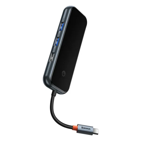 Hub 5in1 Baseus AcmeJoy series USB-C to 2xUSB 3.0 + USB 2.0 + USB-C PD + HDMI (dark grey) - Image 4
