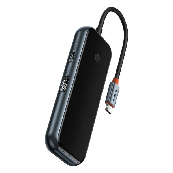 Hub 5in1 Baseus AcmeJoy series USB-C to 2xUSB 3.0 + USB 2.0 + USB-C PD + HDMI (dark grey) - Image 6