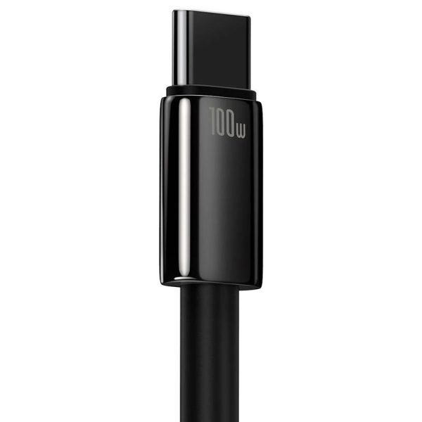 Baseus Tungsten Gold Cable USB to USB-C, 100W, 2m (black) - Image 3