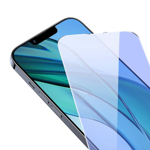 Baseus Tempered Glass Anti-blue light 0.3mm for iPhone 14/13/13 Pro (2pcs) - Image 5