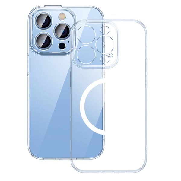 Baseus Crystal Transparent Magnetic Case and Tempered Glass set for iPhone 14 Pro Max - Image 2
