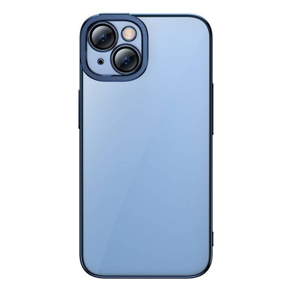 Baseus Glitter Transparent Case and Tempered Glass set for iPhone 14 Plus (blue) - Image 2