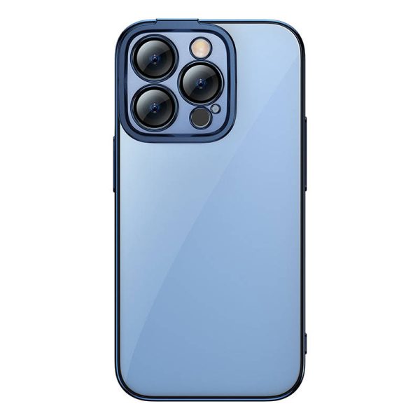 Baseus Glitter Transparent Case and Tempered Glass set for iPhone 14 Pro (blue) - Image 2