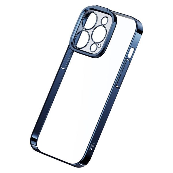 Baseus Glitter Transparent Case and Tempered Glass set for iPhone 14 Pro (blue) - Image 4
