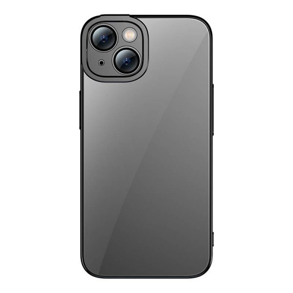 Baseus Glitter Transparent Case and Tempered Glass set for iPhone 14 Plus (black) - Image 2