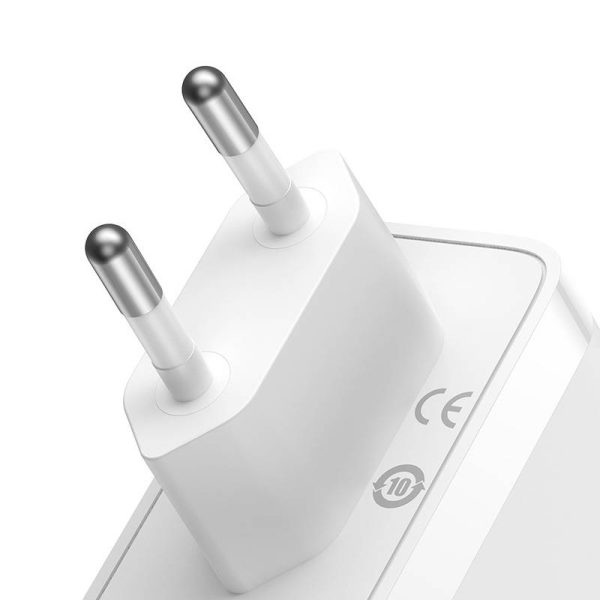 Wall charger Baseus GaN5 Pro 2xUSB-C + USB, 140W (white) — изображение 3