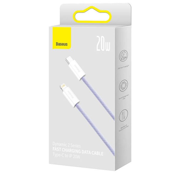 USB-C cable for Lightning Baseus Dynamic 2 Series, 20W, 1m (purple) - Image 5