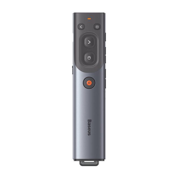 Baseus Orange Dot Multifunctional remote control for presentation, with a red laser pointer - gray - Image 2