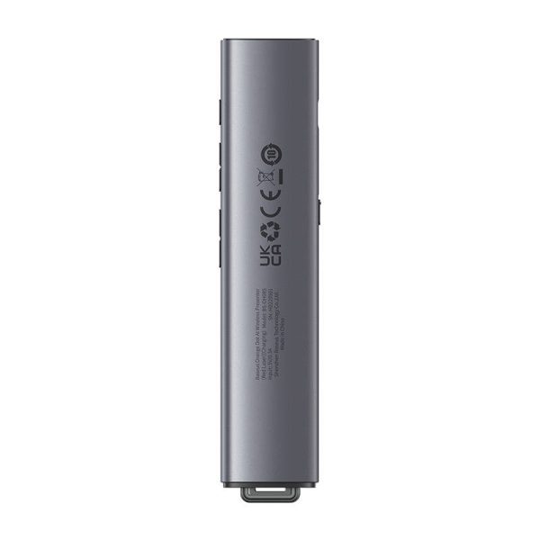 Baseus Orange Dot Multifunctional remote control for presentation, with a red laser pointer - gray - Image 3