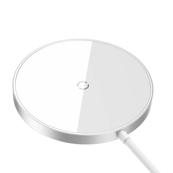 Magnetic Wireless Charger Baseus Simple Mini3 15W (Silver) - Image 3