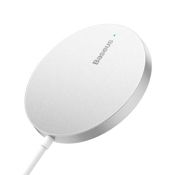 Magnetic Wireless Charger Baseus Simple Mini3 15W (Silver) - Image 2