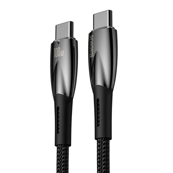 USB-C cable for USB-C Baseus Glimmer Series, 100W, 1m (Black) - Image 3