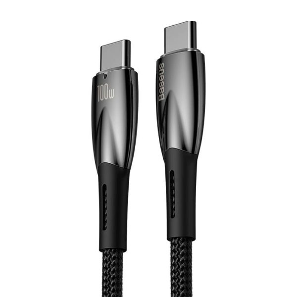 USB-C cable for USB-C Baseus Glimmer Series, 100W, 2m (Black) - Image 3