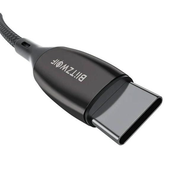 USB-C to USB-C cable BlitzWolf BW-TC23, with display, 100W, 0.9m (black) - Image 3