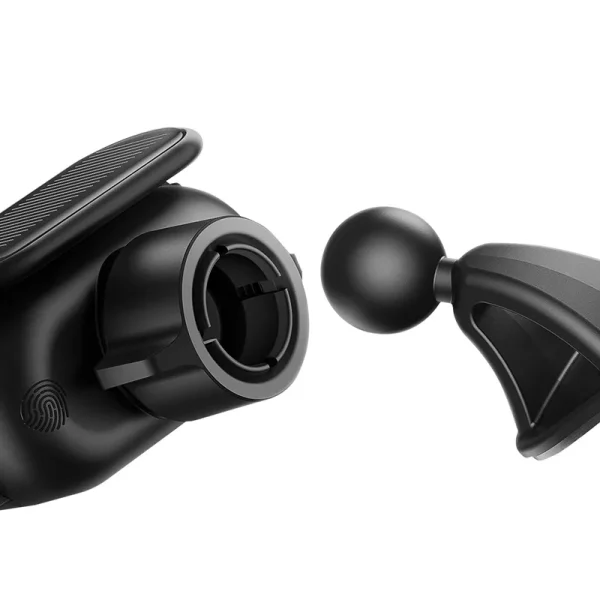 Solar Electric Car Phone Holder Baseus Steel Cannon Pro (Black) - Image 5
