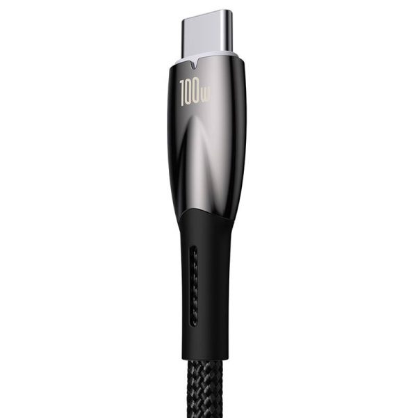 USB cable for USB-C Baseus Glimmer Series, 100W, 1m (Black) - Image 2