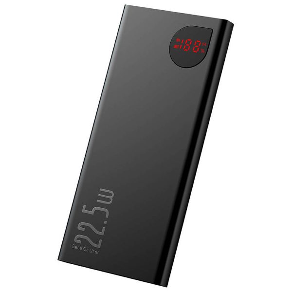 Powerbank Baseus Adaman Metal, 10000mAh, 2xUSB, USB-C, Lightning, MicroUSB  22.5W (black) - Image 2