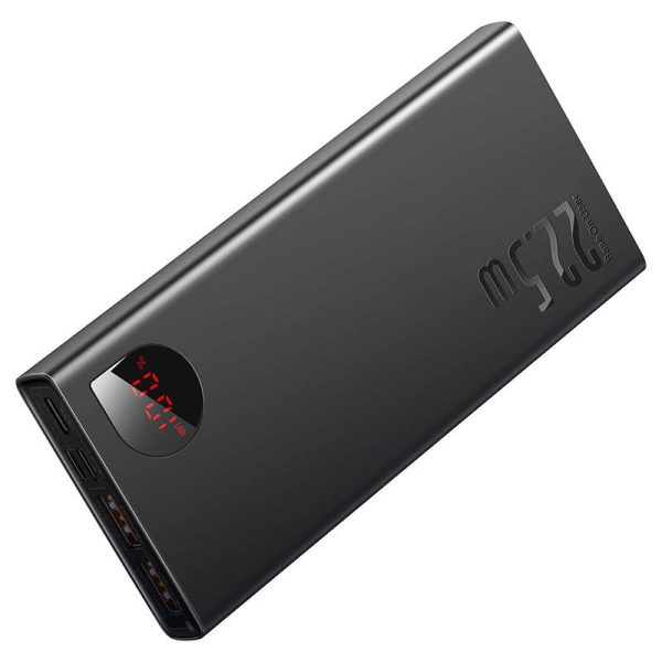 Powerbank Baseus Adaman Metal, 10000mAh, 2xUSB, USB-C, Lightning, MicroUSB  22.5W (black) - Image 3