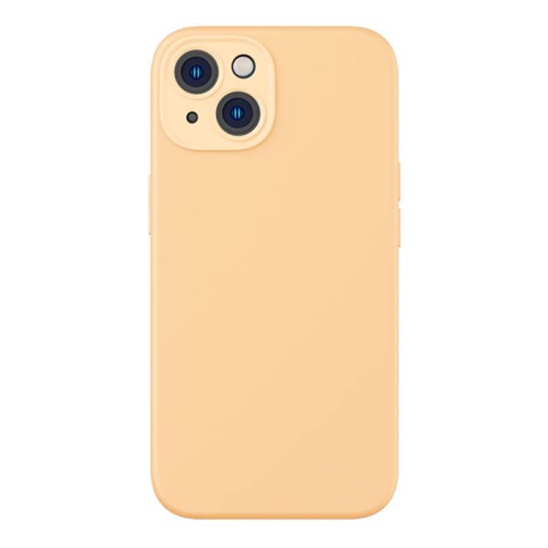 Baseus Liquid Silica Gel Case for iPhone 14 Plus (sunglow)+ tempered glass + cleaning kit - Image 2
