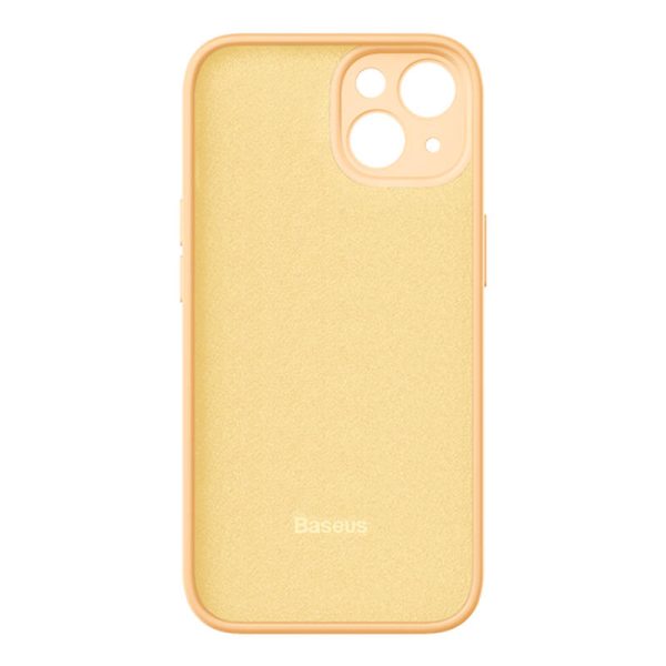 Baseus Liquid Silica Gel Case for iPhone 14 Plus (sunglow)+ tempered glass + cleaning kit - Image 3
