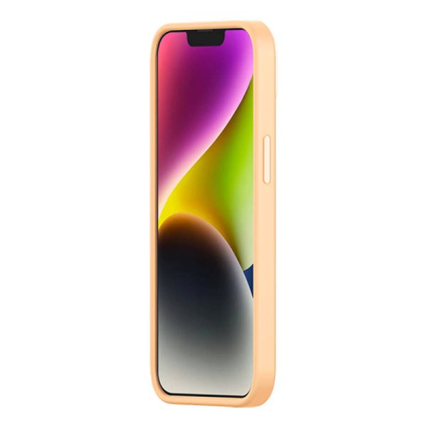 Baseus Liquid Silica Gel Case for iPhone 14 Plus (sunglow)+ tempered glass + cleaning kit - Image 4