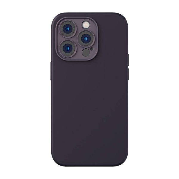 Baseus Liquid Silica Gel Case for iPhone 14 Pro (Elderberry)+ tempered glass + cleaning kit - Image 2