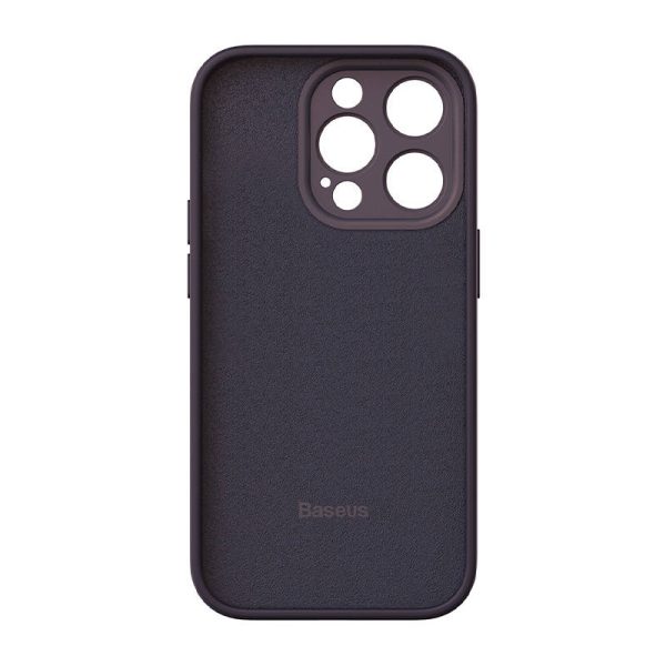Baseus Liquid Silica Gel Case for iPhone 14 Pro (Elderberry)+ tempered glass + cleaning kit - Image 3