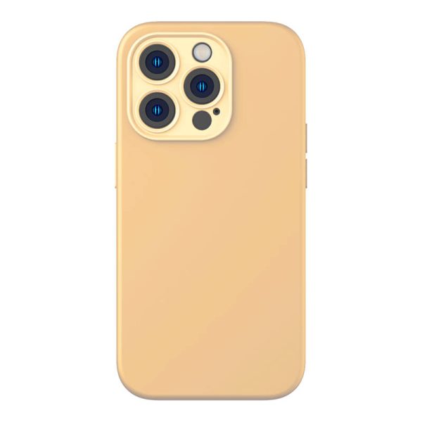 Baseus Liquid Silica Gel Case for iPhone 14 Pro Max (Sunglow)+ tempered glass + cleaning kit - Image 2