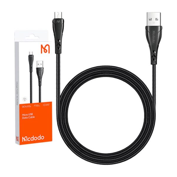USB to Micro USB cable, Mcdodo CA-7451, 1.2m (black) - Image 4