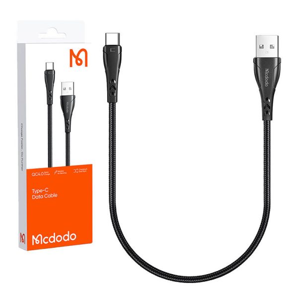USB to USB-C cable, Mcdodo CA-7460, 0.2m (black) - Image 4