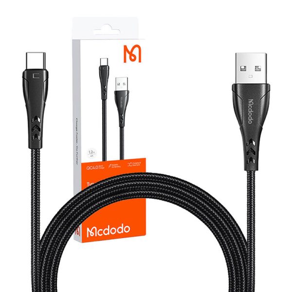 USB to USB-C cable, Mcdodo CA-7461, 1.2m (black) - Image 4