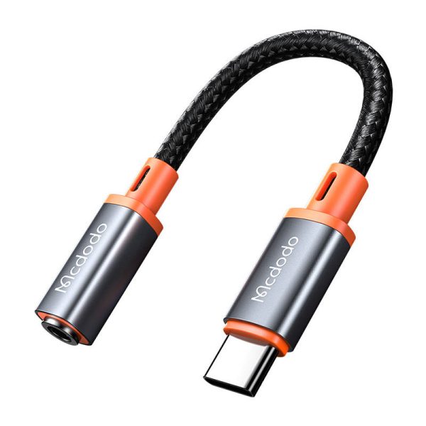 USB-C to AUX mini jack 3.5mm audio adapter Mcdodo CA-7561, DAC, 0.11m (black) - Image 2
