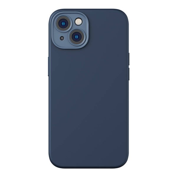 Baseus Liquid Silica Magnetic Case and Tempered Glass set for iPhone 14 Plus (blue) - Image 2